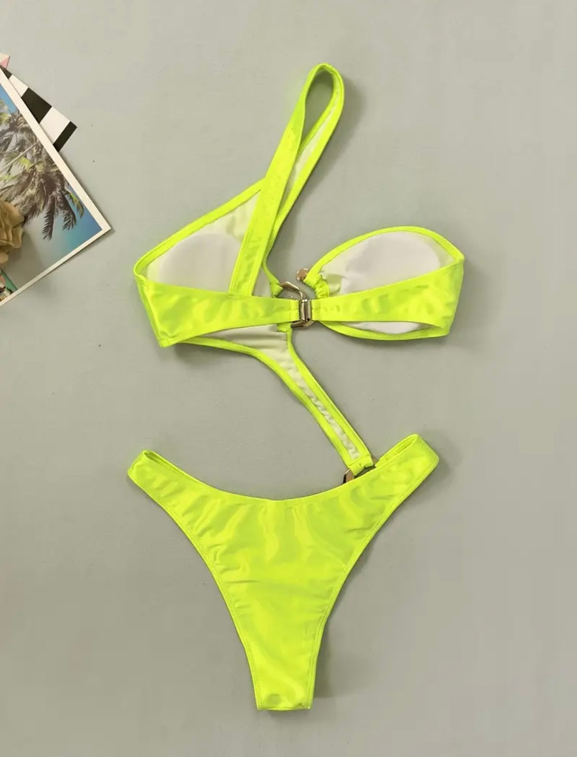 Neon Green One-Shoulder