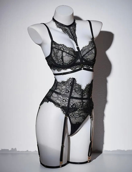 Sexy Set with Choker Garter