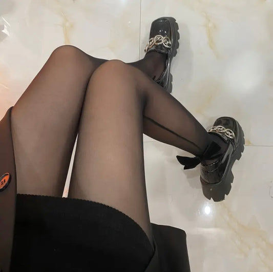 Velvet Bow Pantyhose