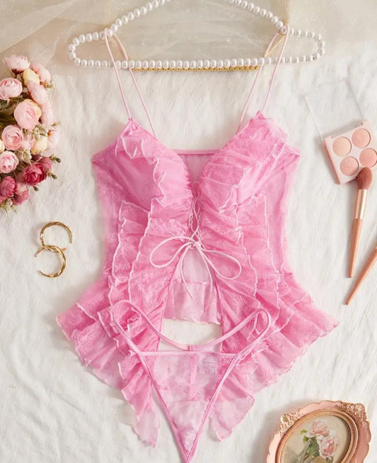 Pink Thong Set