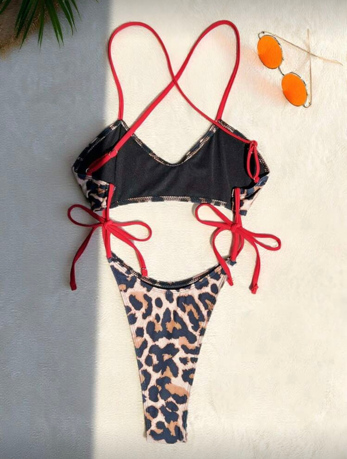 Backless leopard swim