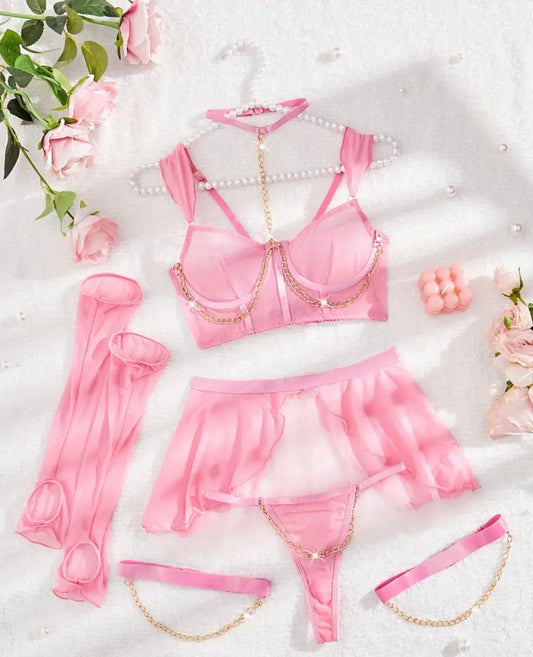 Dress Belt Bra Set